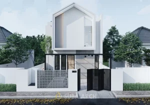 Desain rumah minimalis modern di Cianjur oleh Suba-Arch