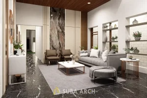 Desain rumah minimalis modern di Cianjur oleh Suba-Arch