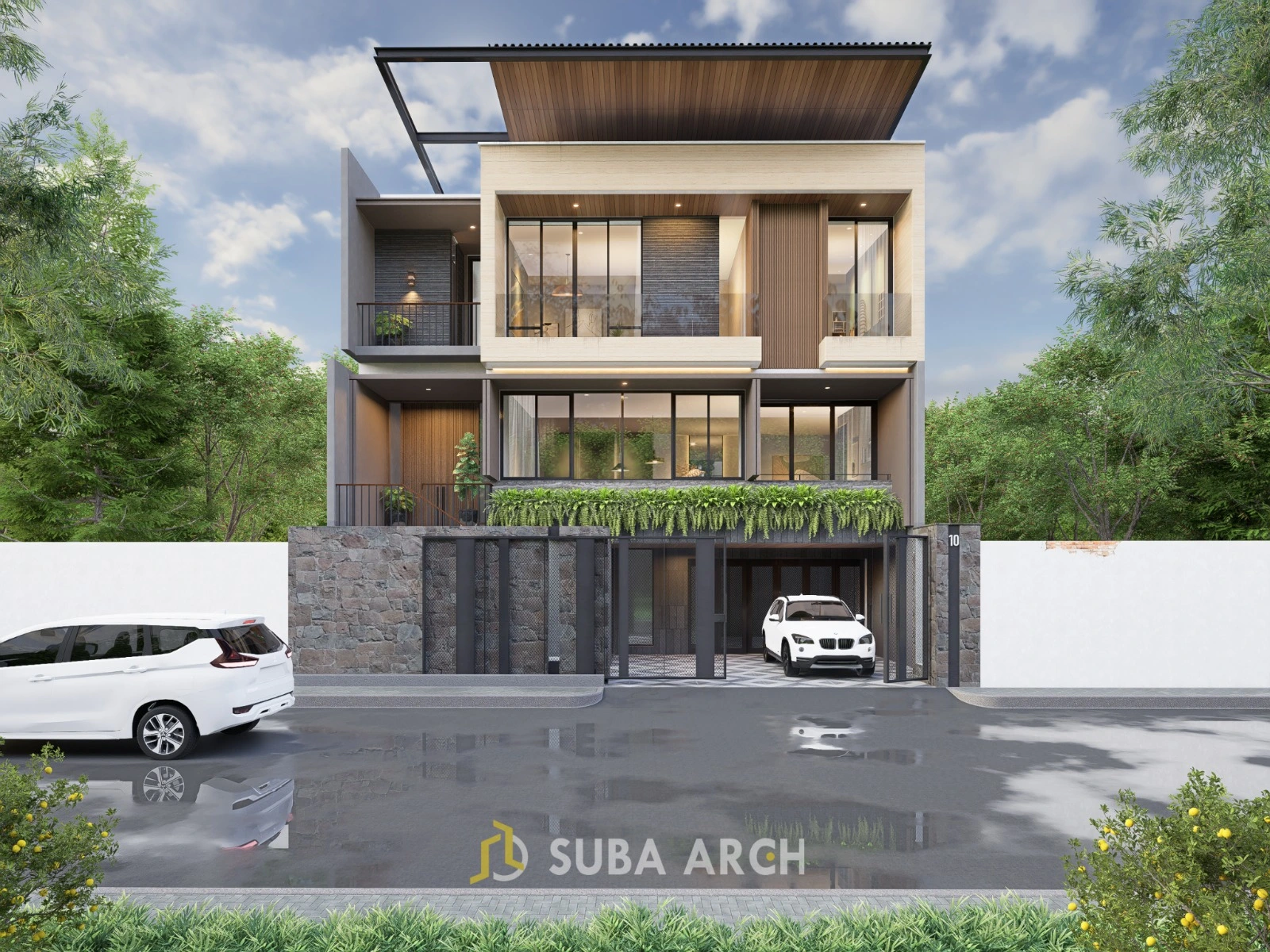 Desain rumah kontemporer di STRA oleh Suba-Arch