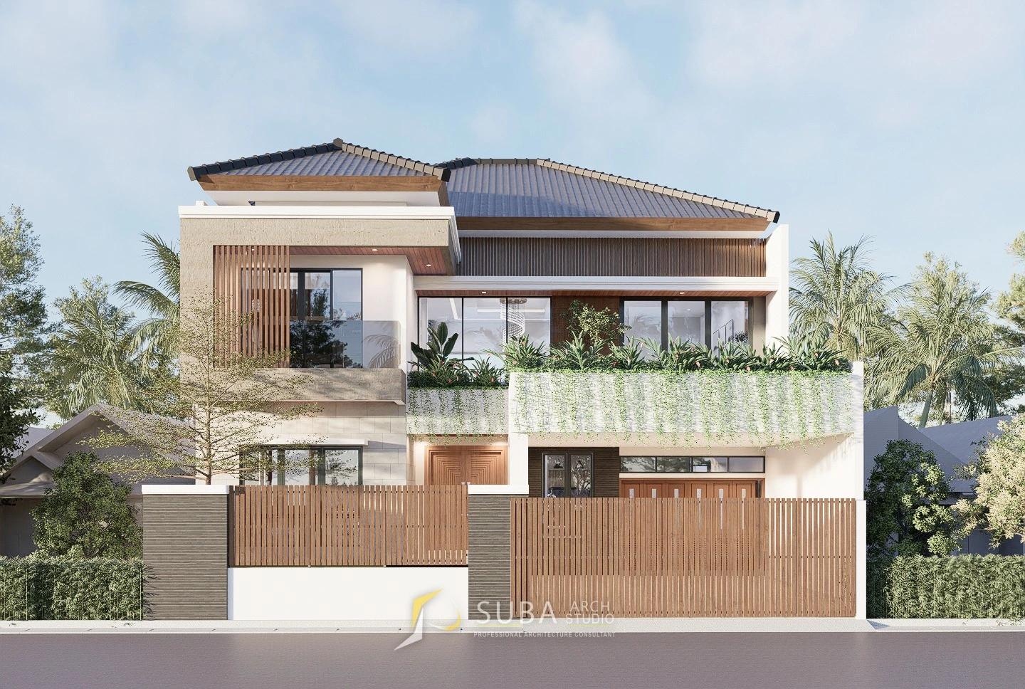 Desain rumah kontemporer di STRA oleh Suba-Arch